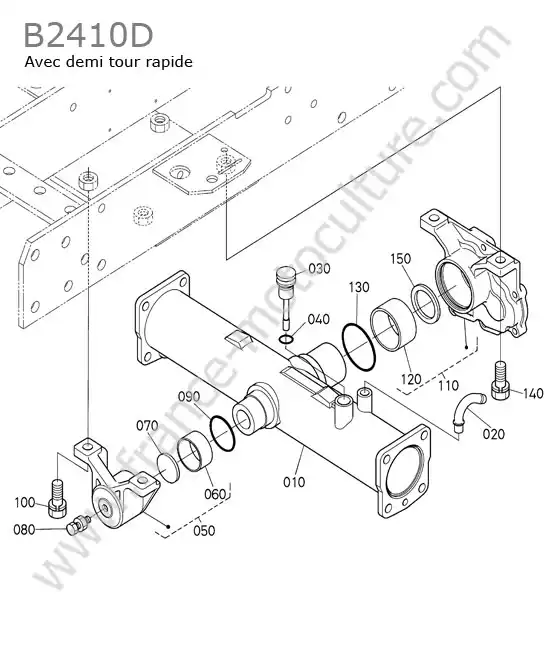 Carter pont avant (avec demi-tour) KUBOTA B2410