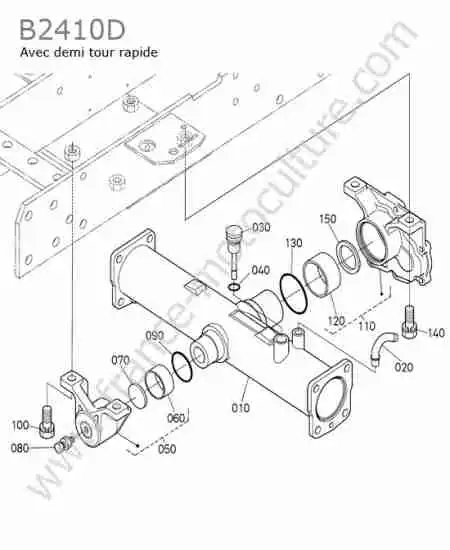 KUBOTA - B2410 : Carter pont avant (avec demi-tour)