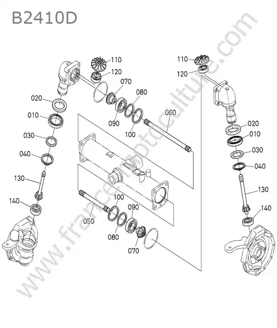 Demi arbre pont avant KUBOTA B2410