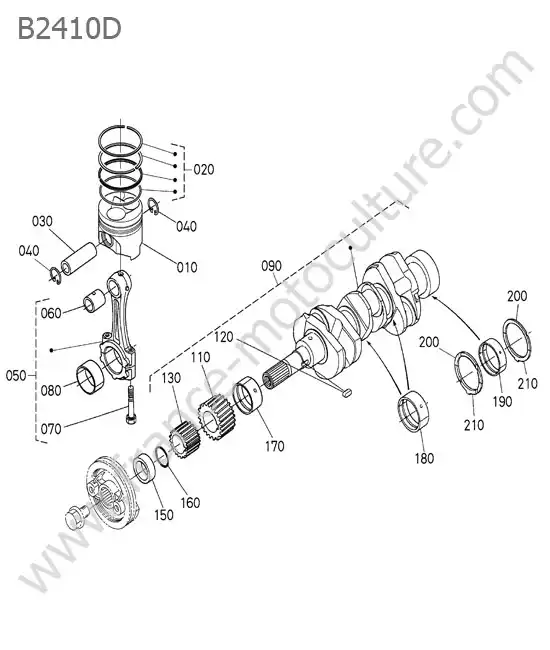 Pistons / vilebrequin KUBOTA B2410