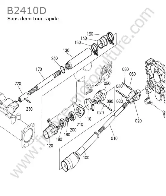 Cardan avant (sans demi-tour) KUBOTA B2410