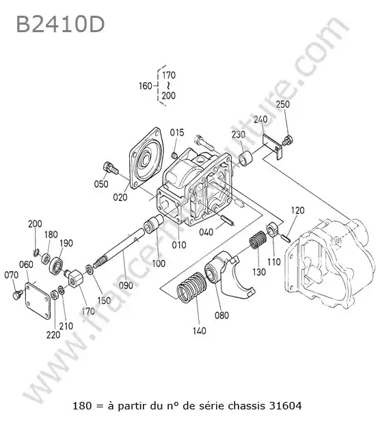Carter demi tour rapide KUBOTA B2410