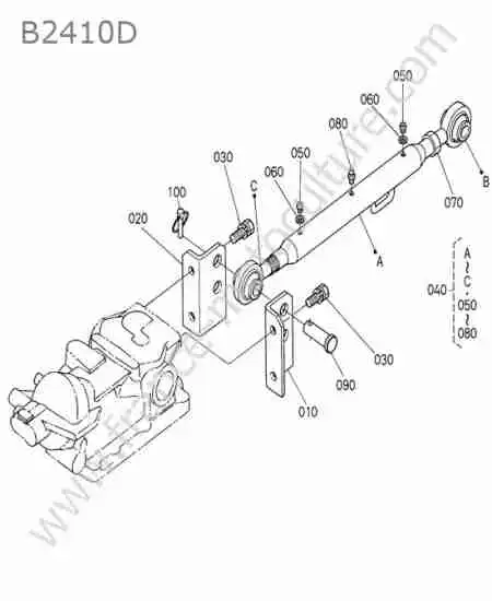 KUBOTA - B2410 : Barre 3 points