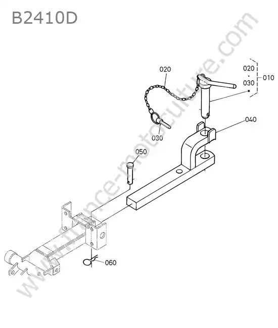 Attelage arriere KUBOTA B2410
