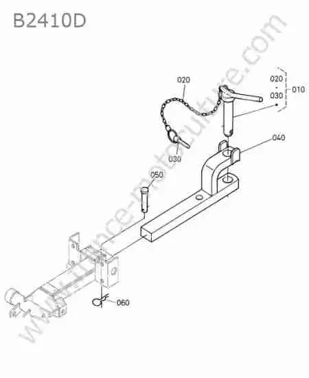 KUBOTA - B2410 : Attelage arriere