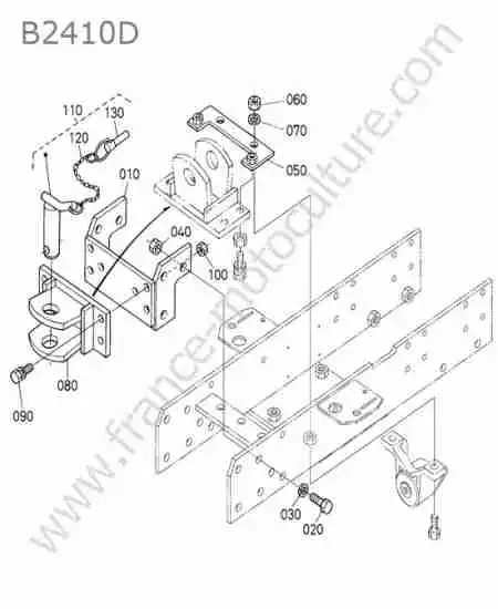 KUBOTA - B2410 : Attelage avant