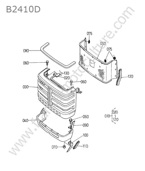 Calandre avant KUBOTA B2410
