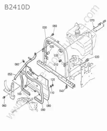 KUBOTA - B2410 : Support capot