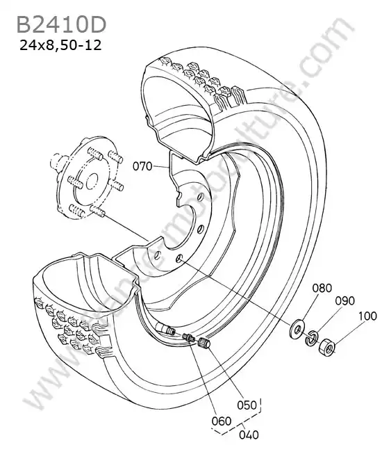 Roue avant 24x850-12 KUBOTA B2410