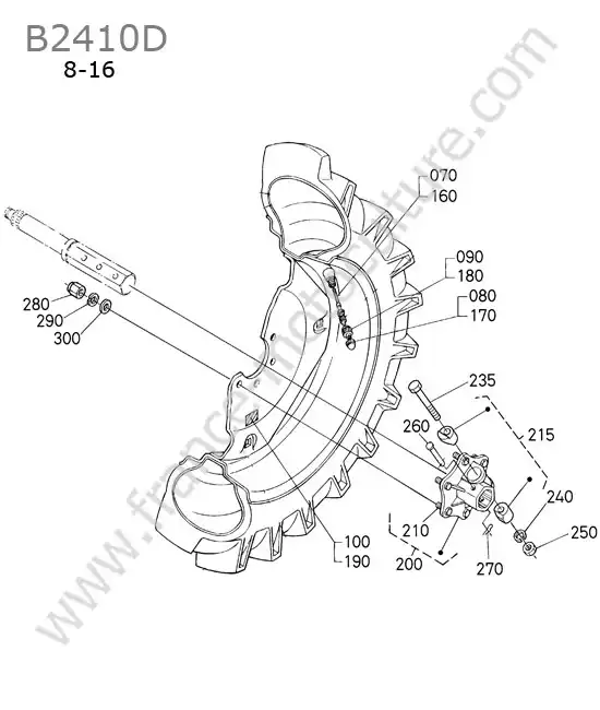 Roue arriere 8-16 KUBOTA B2410