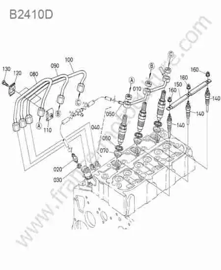 KUBOTA - B2410 : Injecteurs / bougies