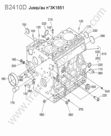 KUBOTA - B2410 : Bloc moteur