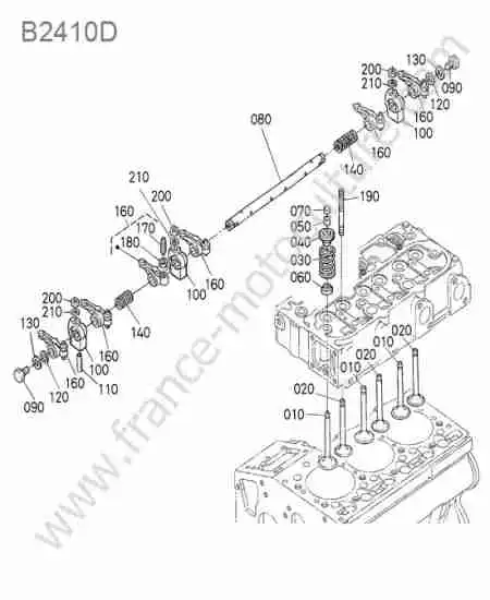 KUBOTA - B2410 : Soupapes / culbuteurs