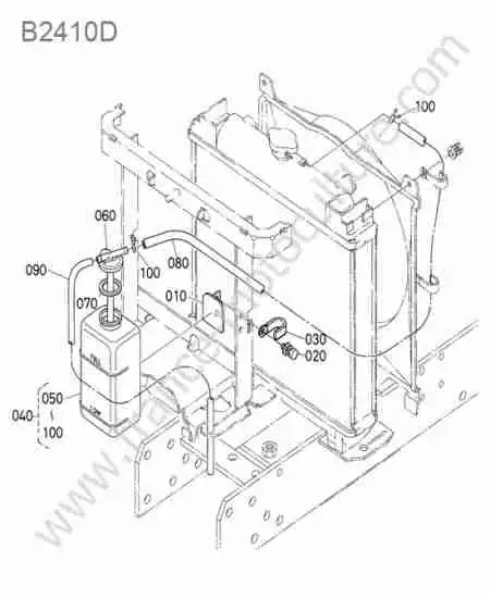KUBOTA - B2410 : Reservoir radiateur