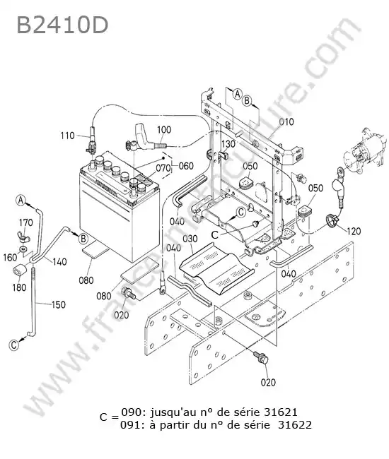 Batterie KUBOTA B2410