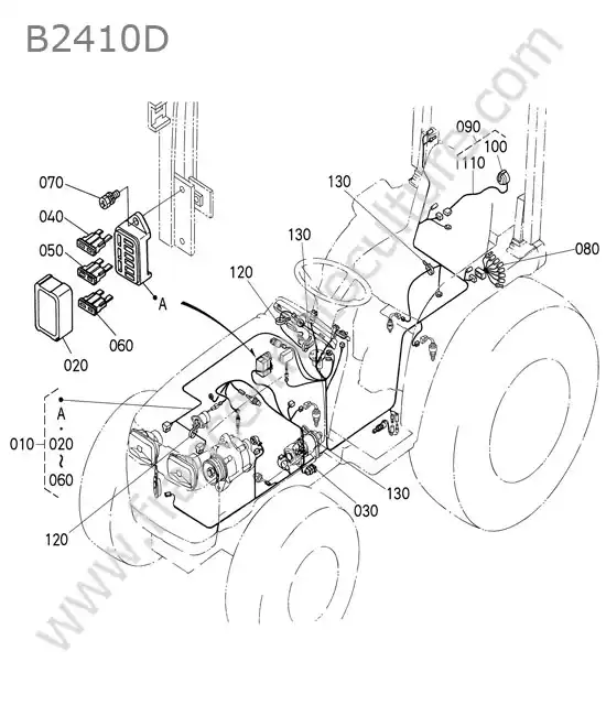 Faisceau electrique KUBOTA B2410