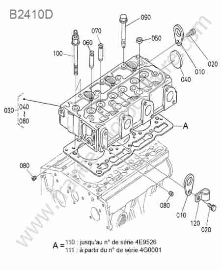 KUBOTA - B2410 : Culasse