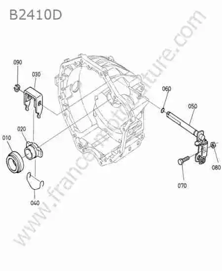 KUBOTA - B2410 : Commande embrayage