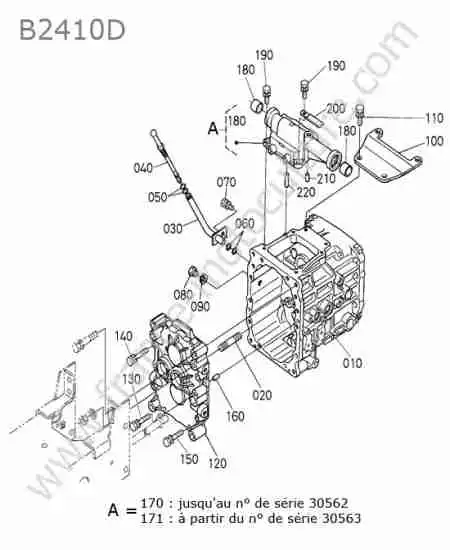 KUBOTA - B2410 : Carter transmission