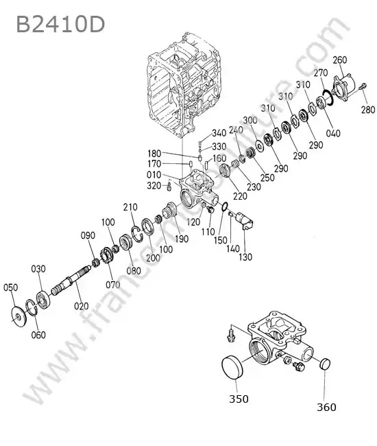 Prise force ventrale KUBOTA B2410