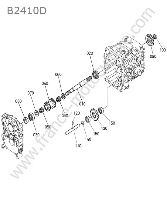 Arbre entrainement avant KUBOTA B2410