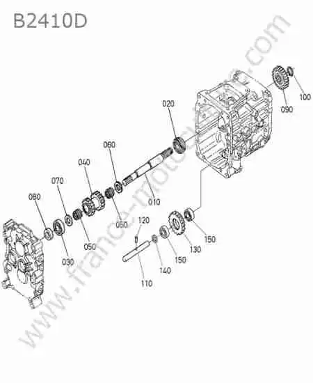 KUBOTA - B2410 : Arbre entrainement avant
