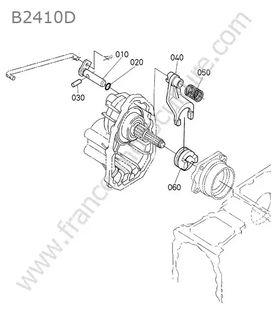 Fourchette blocage differentiel KUBOTA B2410