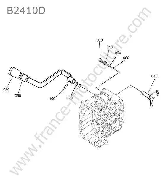 Levier transmission roues avant KUBOTA B2410