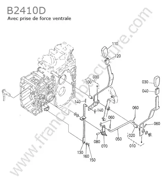 Levier vitesse (pdf ventrale) KUBOTA B2410