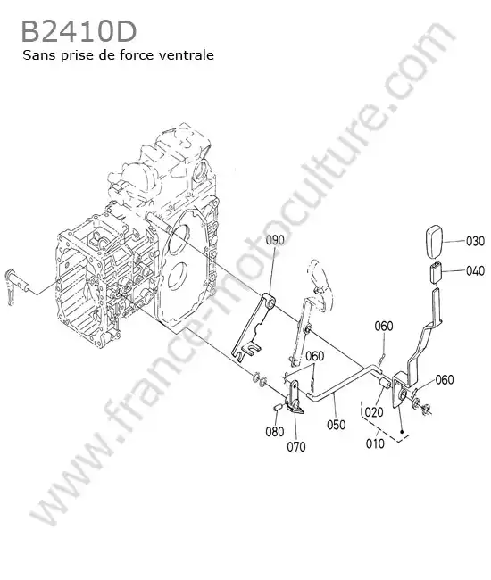 Levier vitesse (sans pdf ventrale) KUBOTA B2410