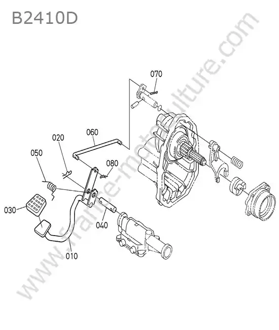 Pedale verrouillage differentiel KUBOTA B2410