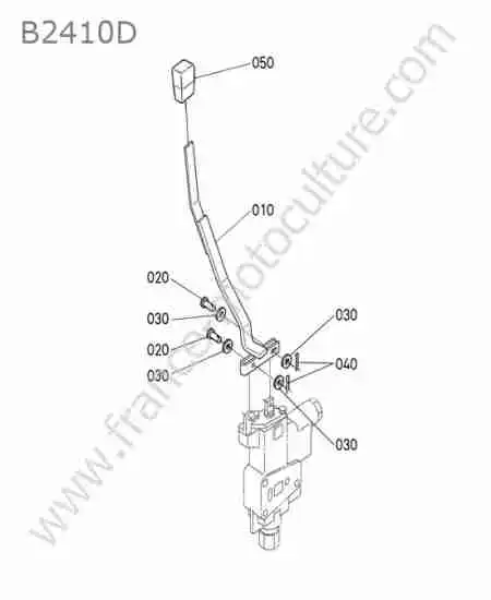 KUBOTA - B2410 : Levier dsitributeur auxiliaire