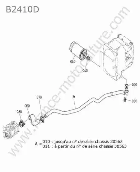 KUBOTA - B2410 : Circuit aspiration