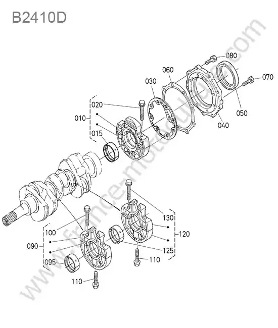 Paliers vilebrequin KUBOTA B2410