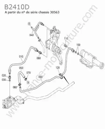 KUBOTA - B2410 : Tuyau direction >30563