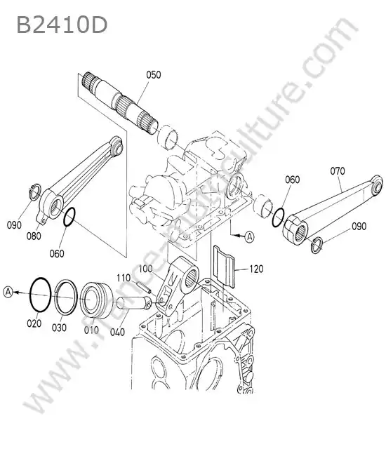 Piston-bras relevage KUBOTA B2410