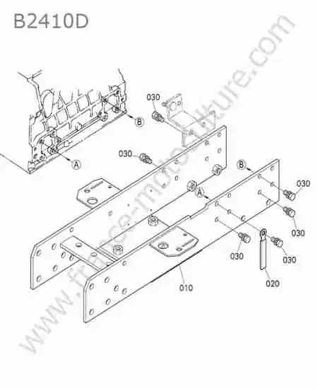 KUBOTA - B2410 : Chassis avant