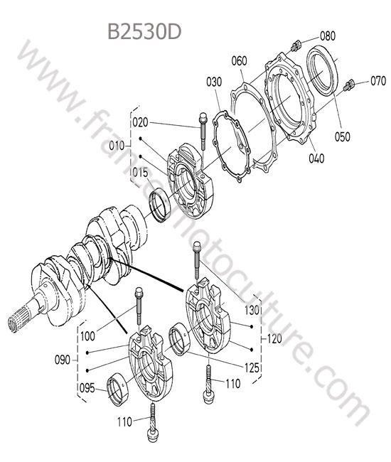 Palier vilebrequin KUBOTA B2530