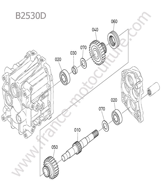 Arbre inverseur KUBOTA B2530