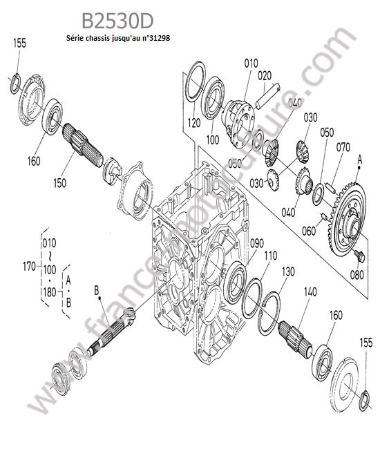Differentiel arriere 1  KUBOTA B2530