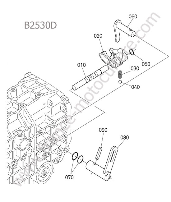 Fourchette changement gamme KUBOTA B2530