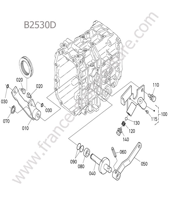 Commande changement vitesse KUBOTA B2530