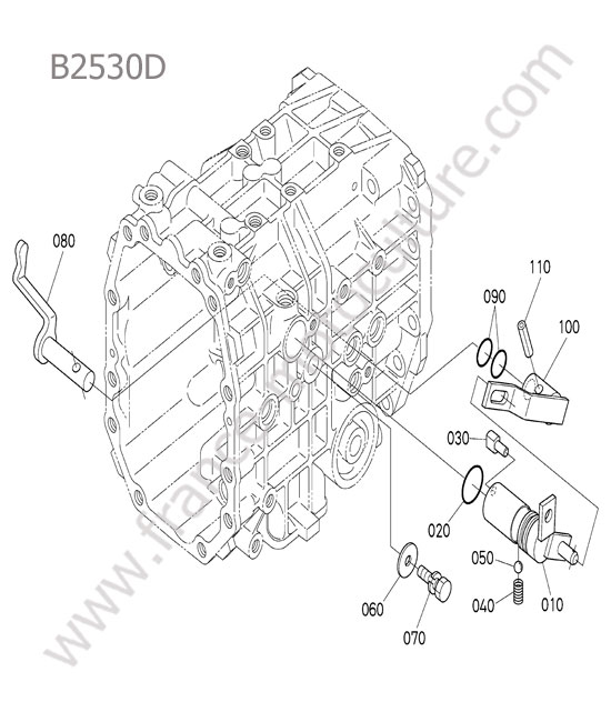 Bras changement vitesse KUBOTA B2530