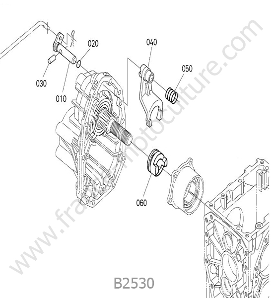 Fourchette blocage differentiel KUBOTA B2530