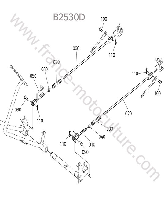 Commande frein KUBOTA B2530