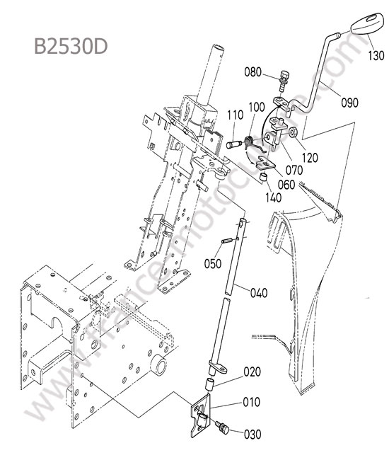Levier inverseur KUBOTA B2530