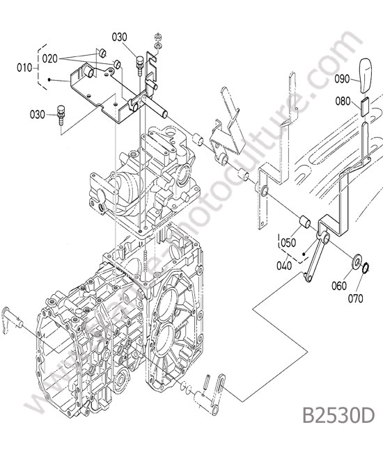 Levier changement gamme KUBOTA B2530