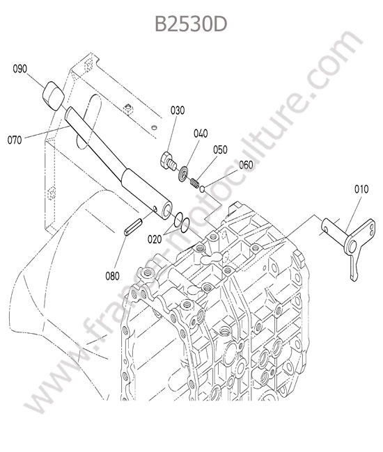 Levier transmission roues avant KUBOTA B2530
