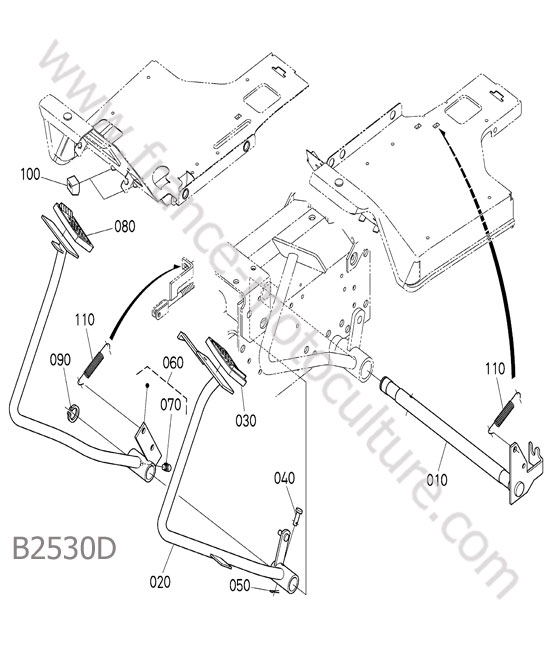 Pedale de frein KUBOTA B2530