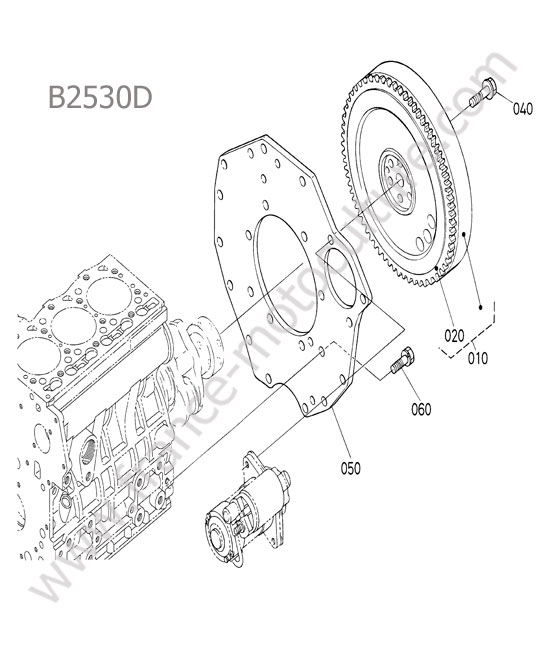 Volant moteur : KUBOTA - B2530
